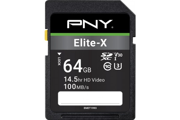 PNY Carte SDXC Elite-X 64 Go
