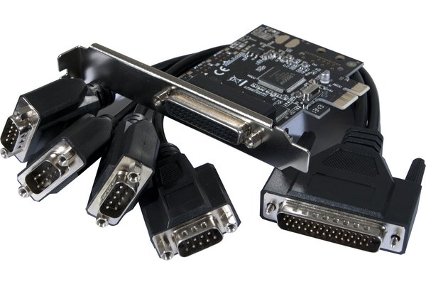 Carte PCI-Express 1X - 4 ports série RS232 Std & Low Profile