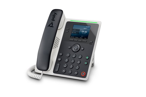 Poly Edge E100 Téléphone VoIP PoE 2 comptes SIP avec écran LCD 2.8   et USB-C